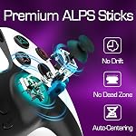 Solutions de remplacement pour Luna Contrôleur,Faire feu à distance avec ALPS No-Drift Joystick, Paddles de dos, Turbo, Feu de maniette sans fil TV,Contrôleurs de jeux pour PC,GeForce NOW,Comprimé,Meilleur pour le jeu en nuage,Blanc