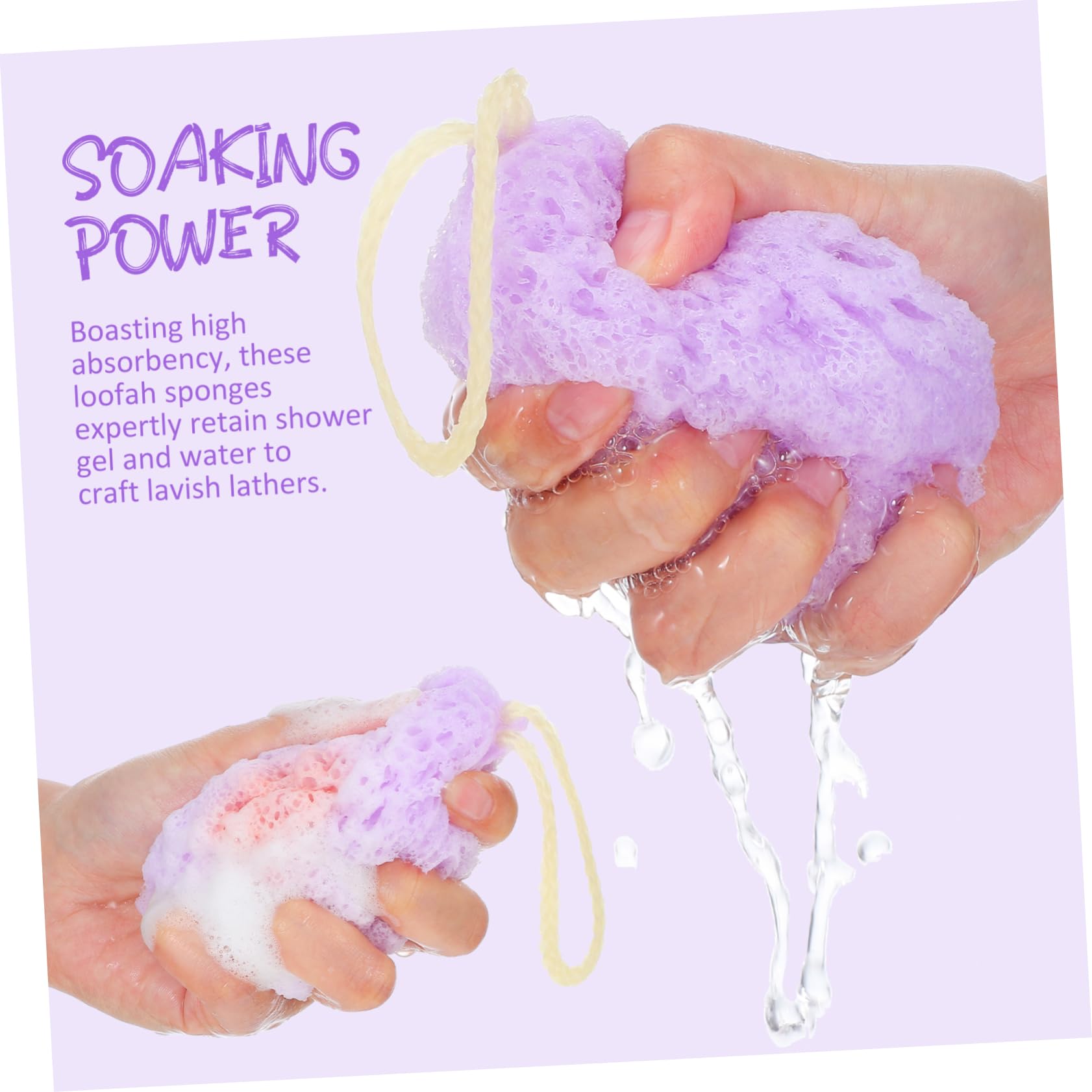 Beavorty 25 Piezas Bola De Baño De Esponja Esponjas De Baño Para Ducha Exfoliante Depurador Para Lavado De Puf Bola De Ducha Vegetal Exfoliante De Baño