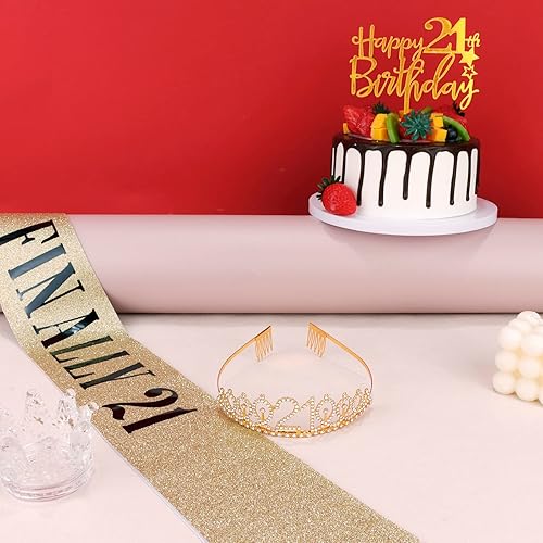 Miniatura 7 de Juego de banda y corona y tiara para cumpleaños número 50, regalos y decoraciones de cumpleaños número 50 para mujer, decoración de pastel de perlas