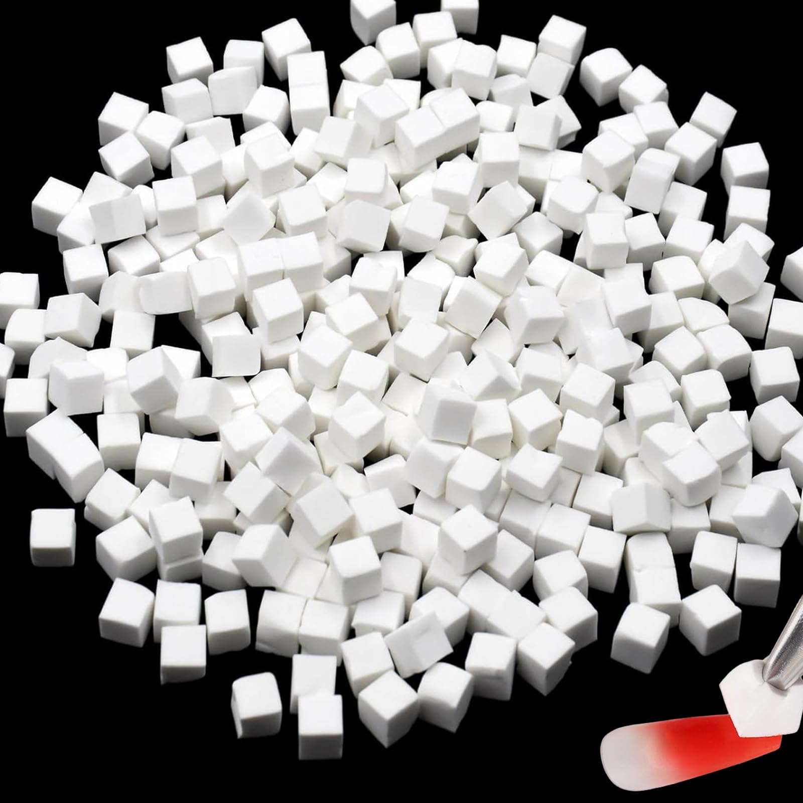 Mini gąbki do paznokci ombre, kwadratowe białe gąbki piankowe do zdobienia paznokci, gradientowe wzory, narzędzia do manicure, akcesoria do manicure, wysokiej jakości ombre, 300 szt