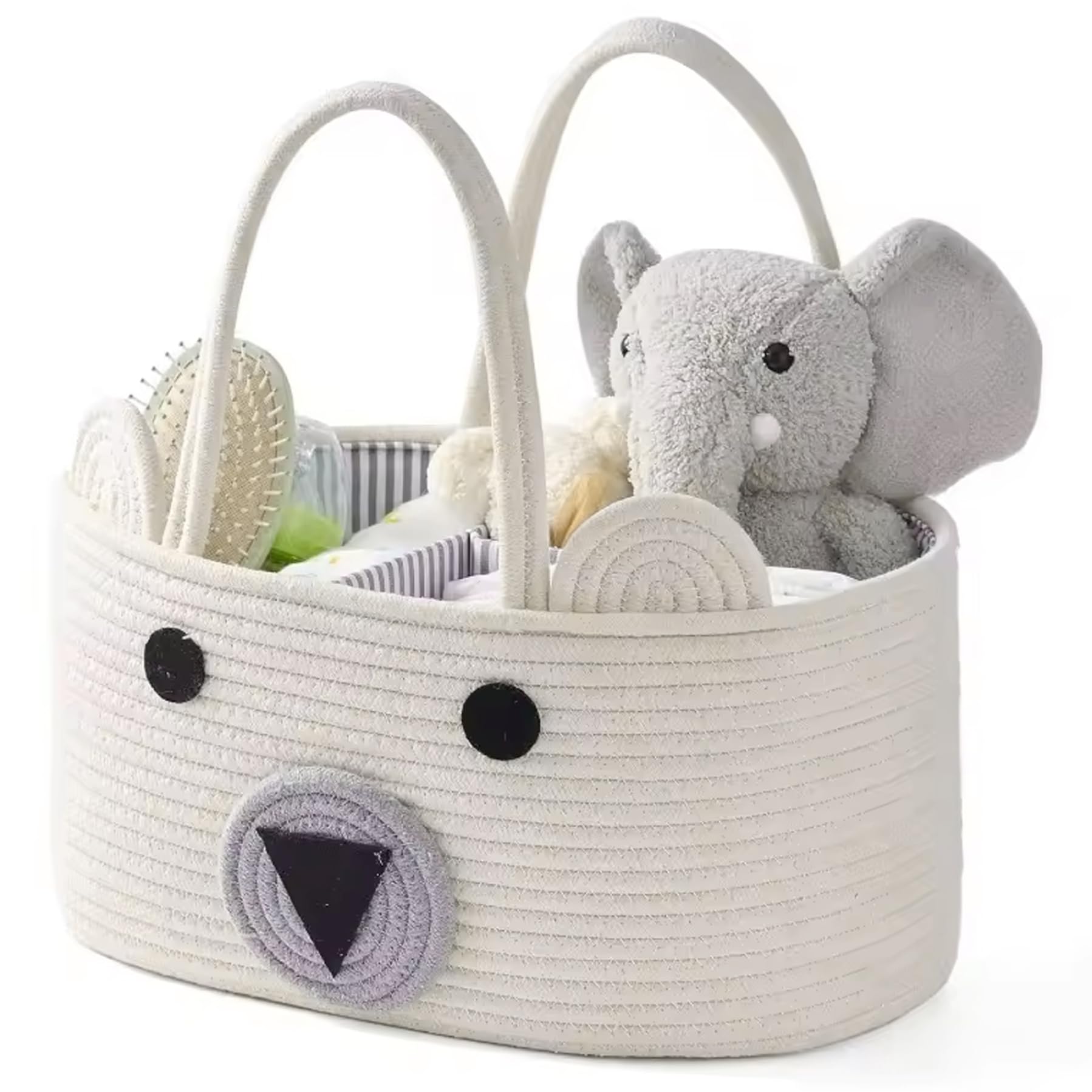 Organisateur de caddie à couches en coton pour table à langer bébé