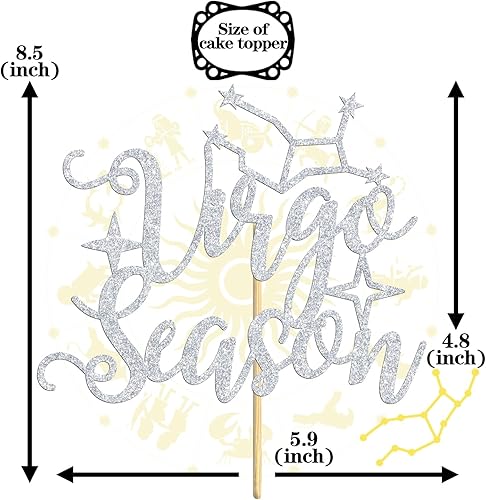 Miniatura 2 de Decoración para tartas de la temporada de Virgo, gran energía Virgo / agosto septiembre, decoración de pastel de cumpleaños, 12 constelaciones del