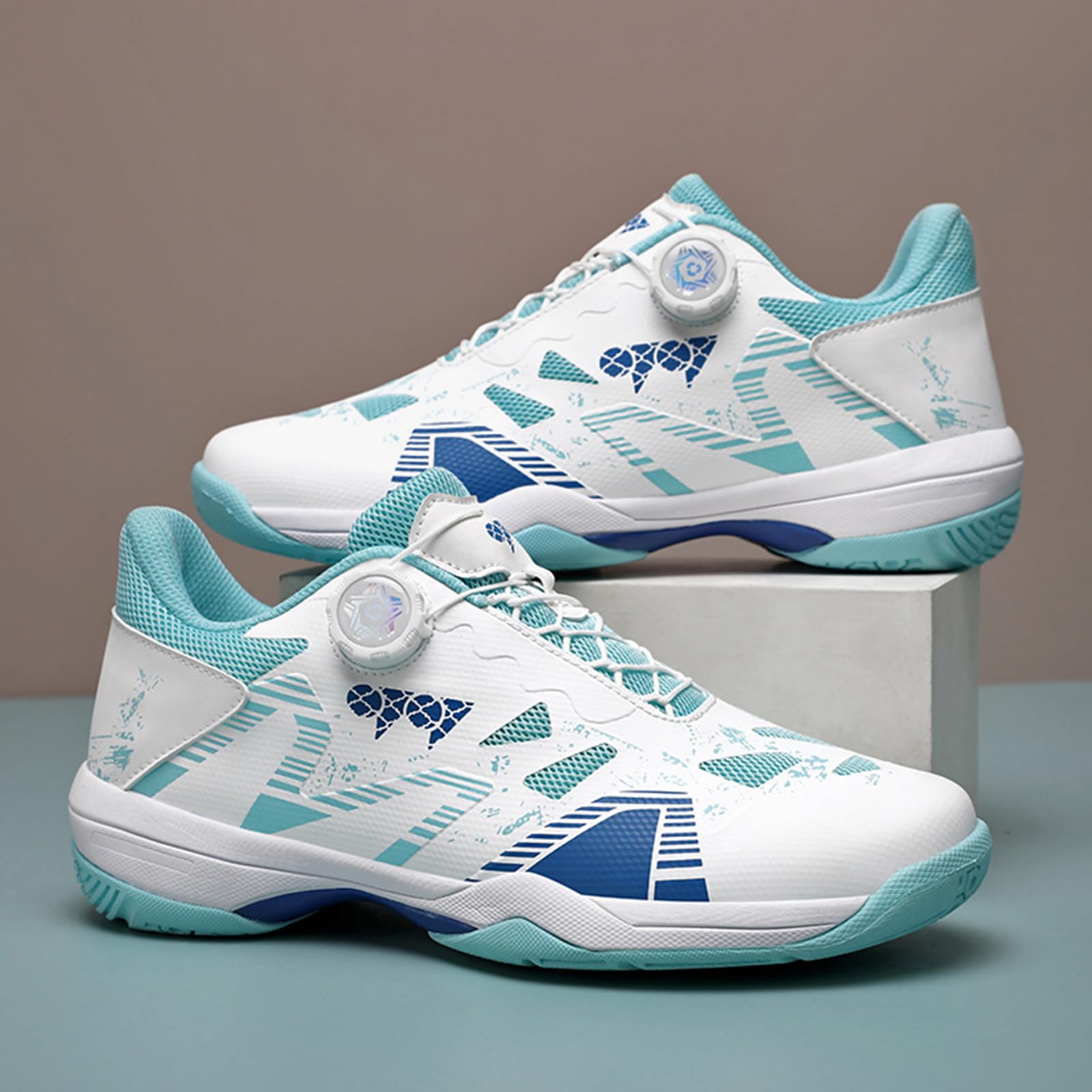 Par de zapatos de bádminton y tenis con forro de malla transpirable