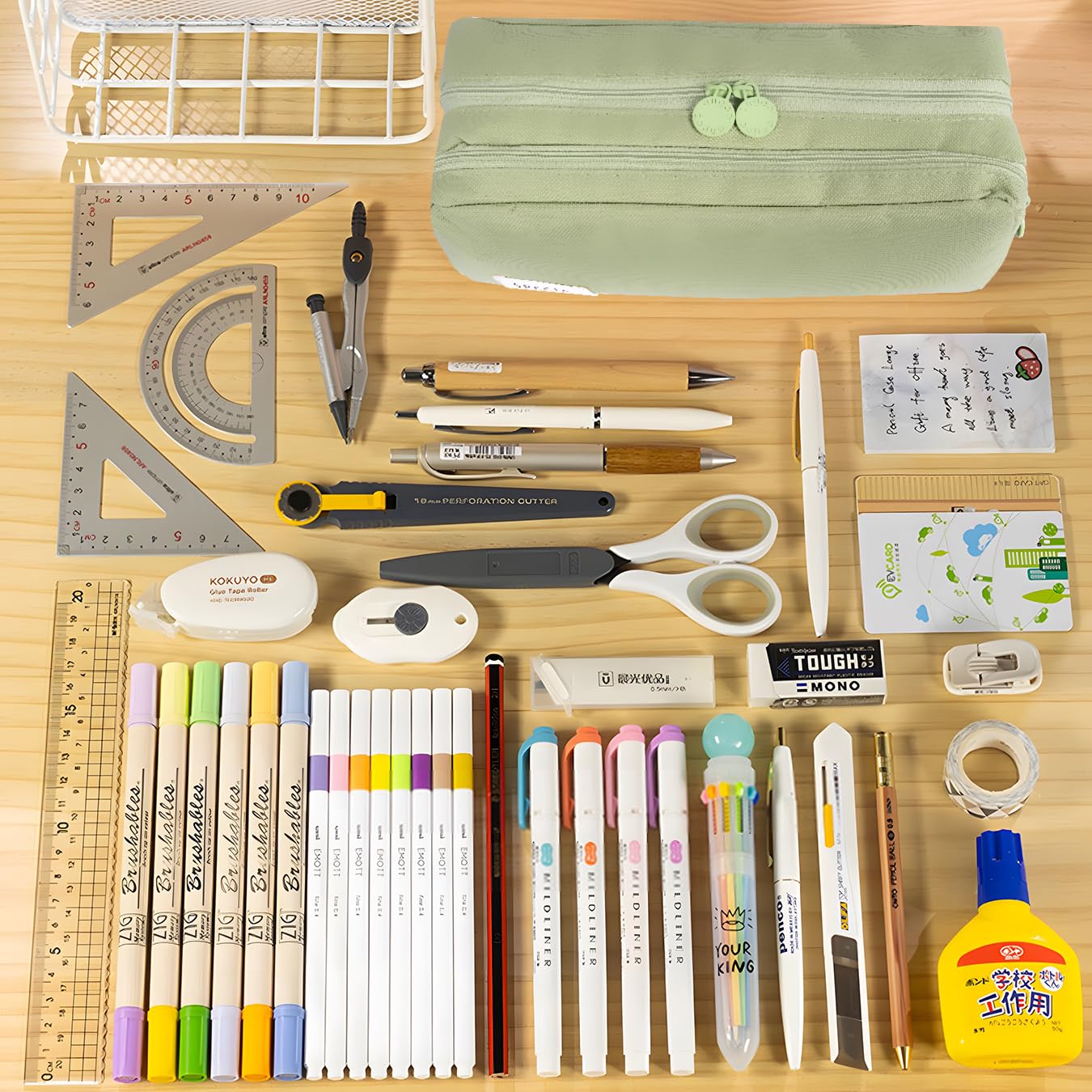 KORSEEN Pencil Pen Case Large Capacity Pencil Pouches Bag with Extendable Big Compartments - Image 2