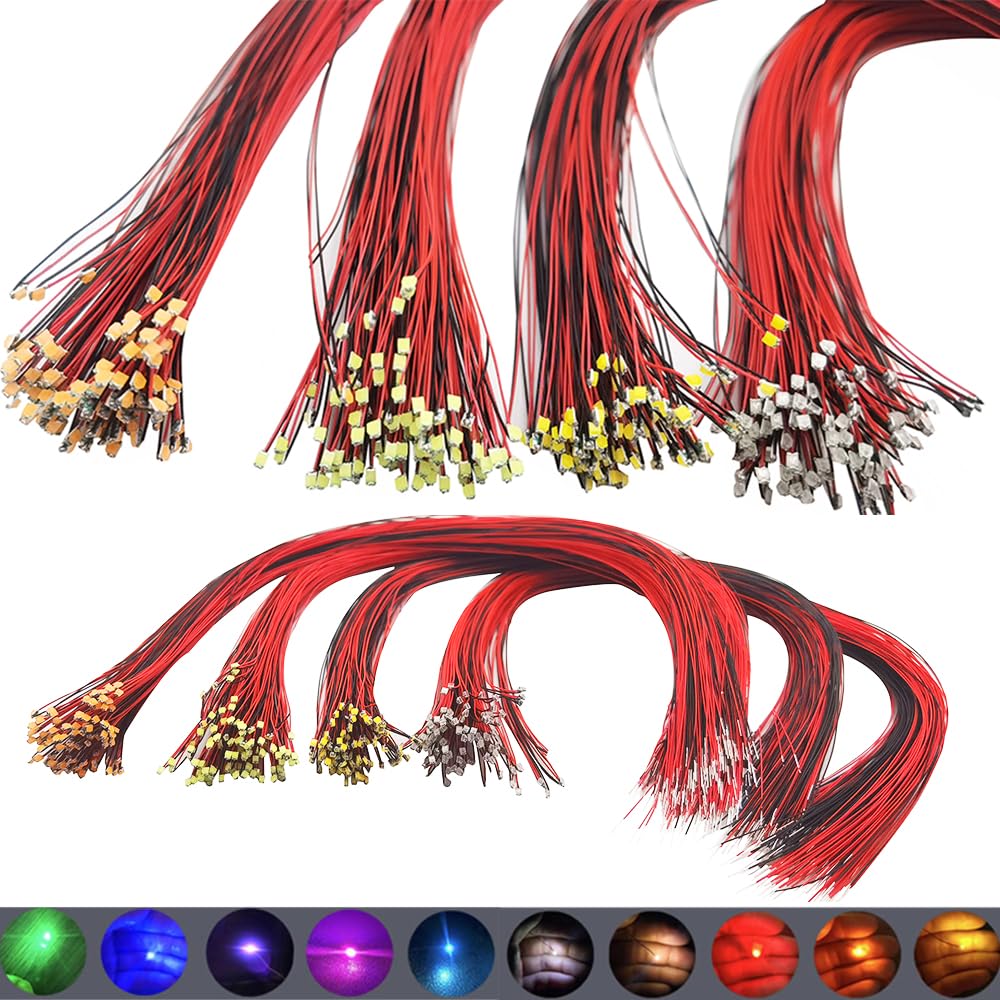 Amazon.com: Vrabocry 20pcs 0402 0603 0805 1206 SMD Lamp Wired Micro ...