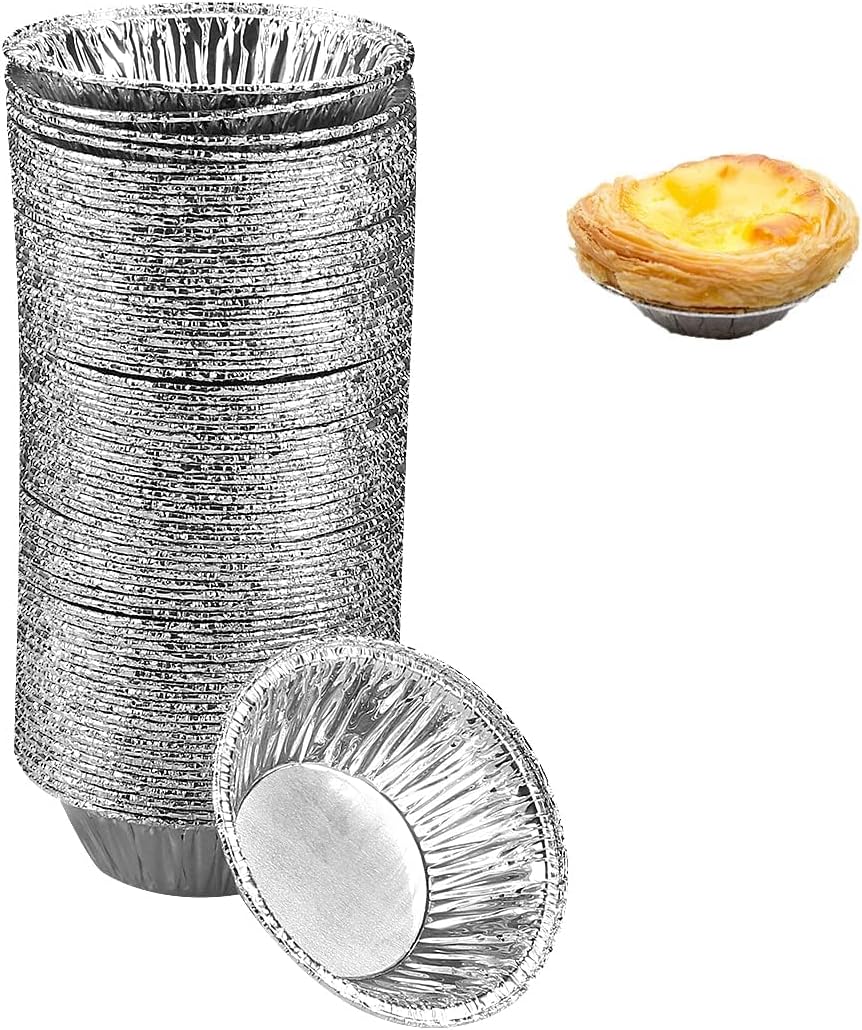 LOYUDEQIU 5 Inch/12.7cm Aluminum Foil Mini Pie Pans Disposable Small