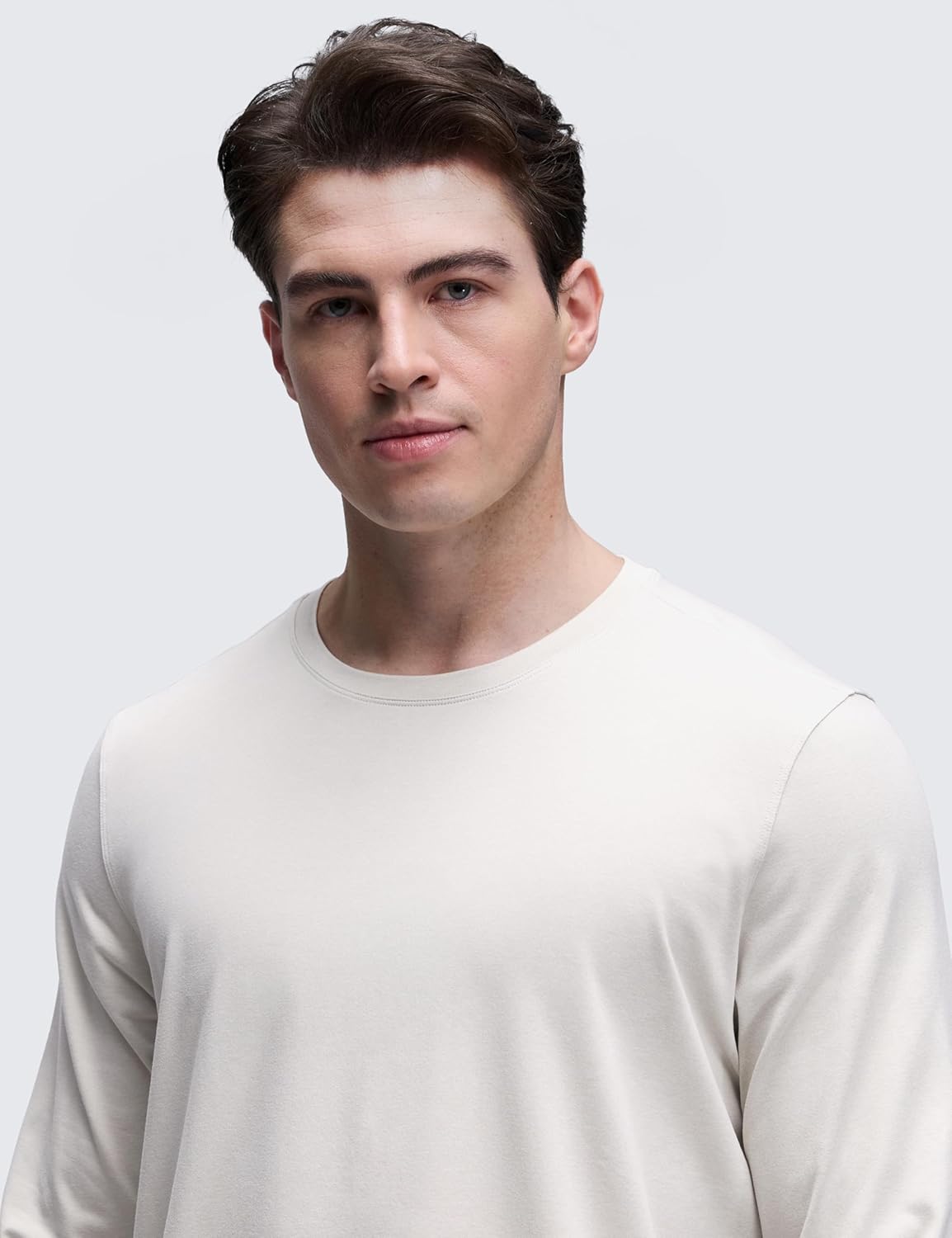 CRZ YOGA Cloud Jersey Long Sleeve Shirts for Men - Crewneck Breathable Casual Workout T-Shirts Soft Basic Tops - Image 3