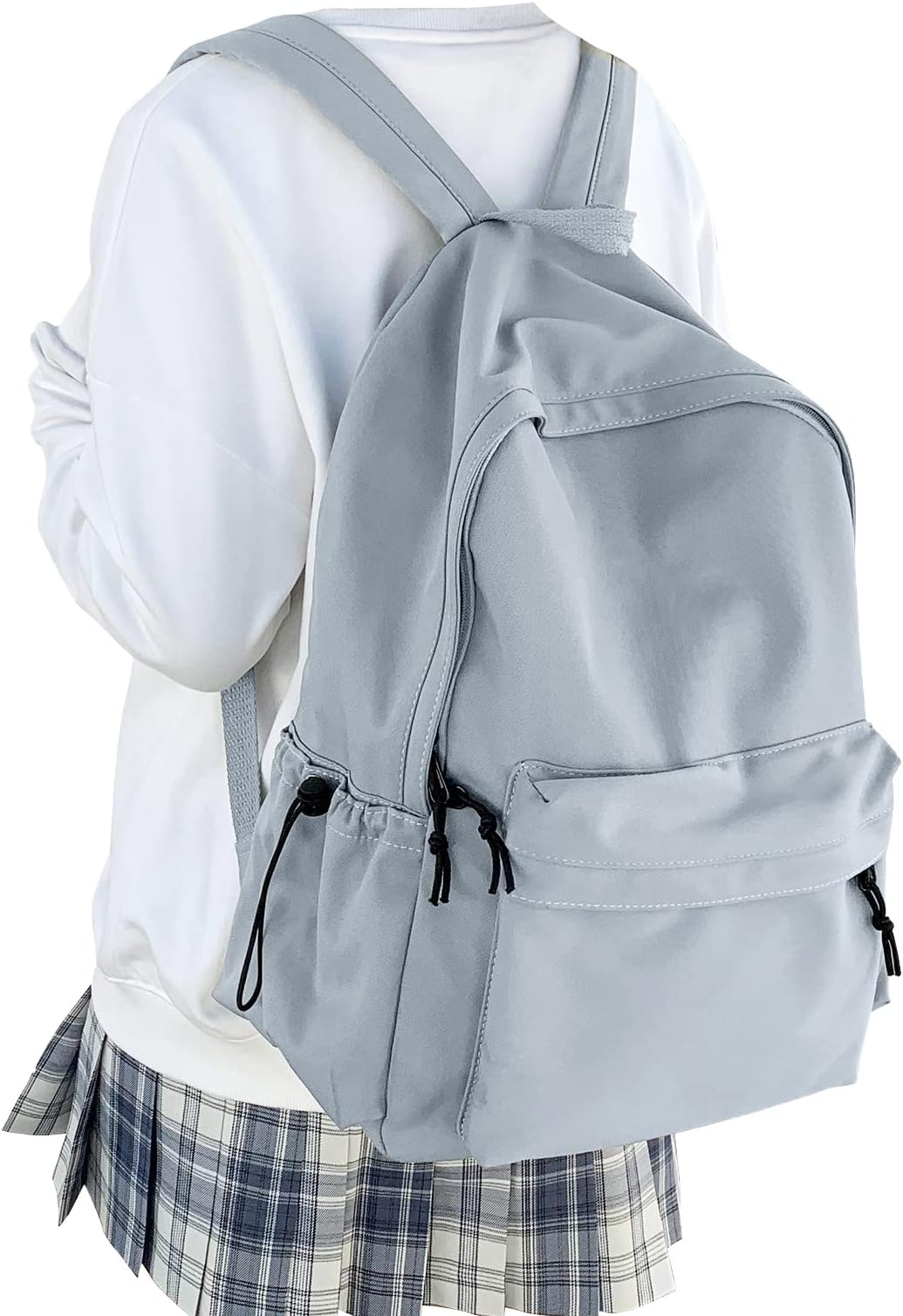Simple School Backpack For Girls Boys,Waterproof Bookbag For Women Men,College Student School Bag,Lightweight Travel Rucksack Casual Daypack,Laptop Backpacks(Blue)