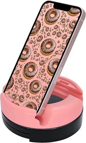 GoDonut Soporte giratorio para teléfono 360 grados - Soporte para teléfono celular + organizador de escritorio para iPad - Compatible con tableta,