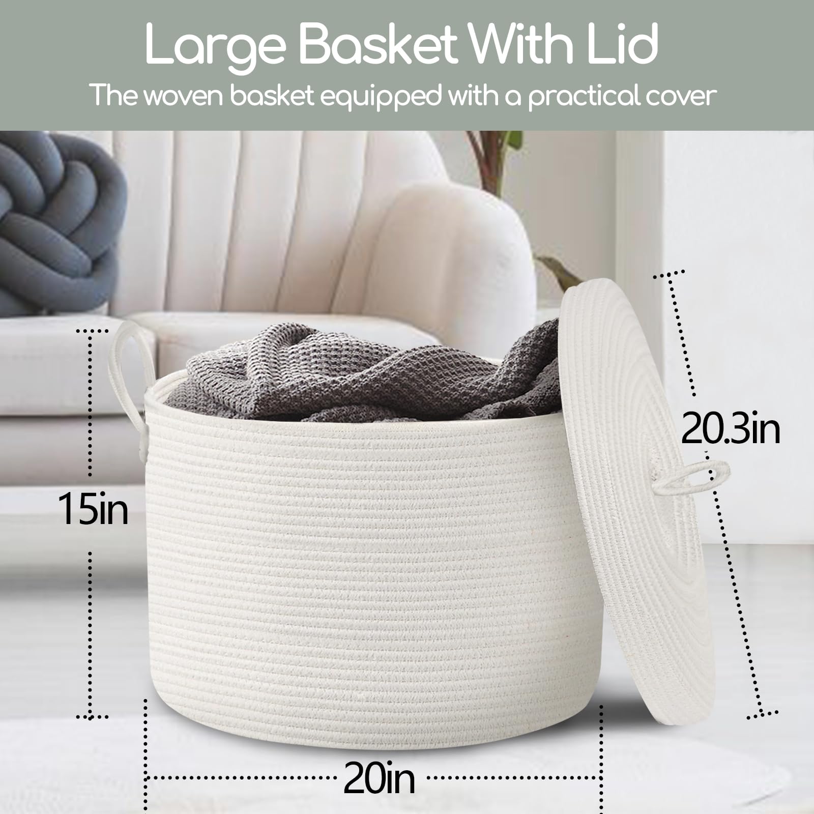 Amazon.com: MEGASKET White Baskets for Organizing, 20
