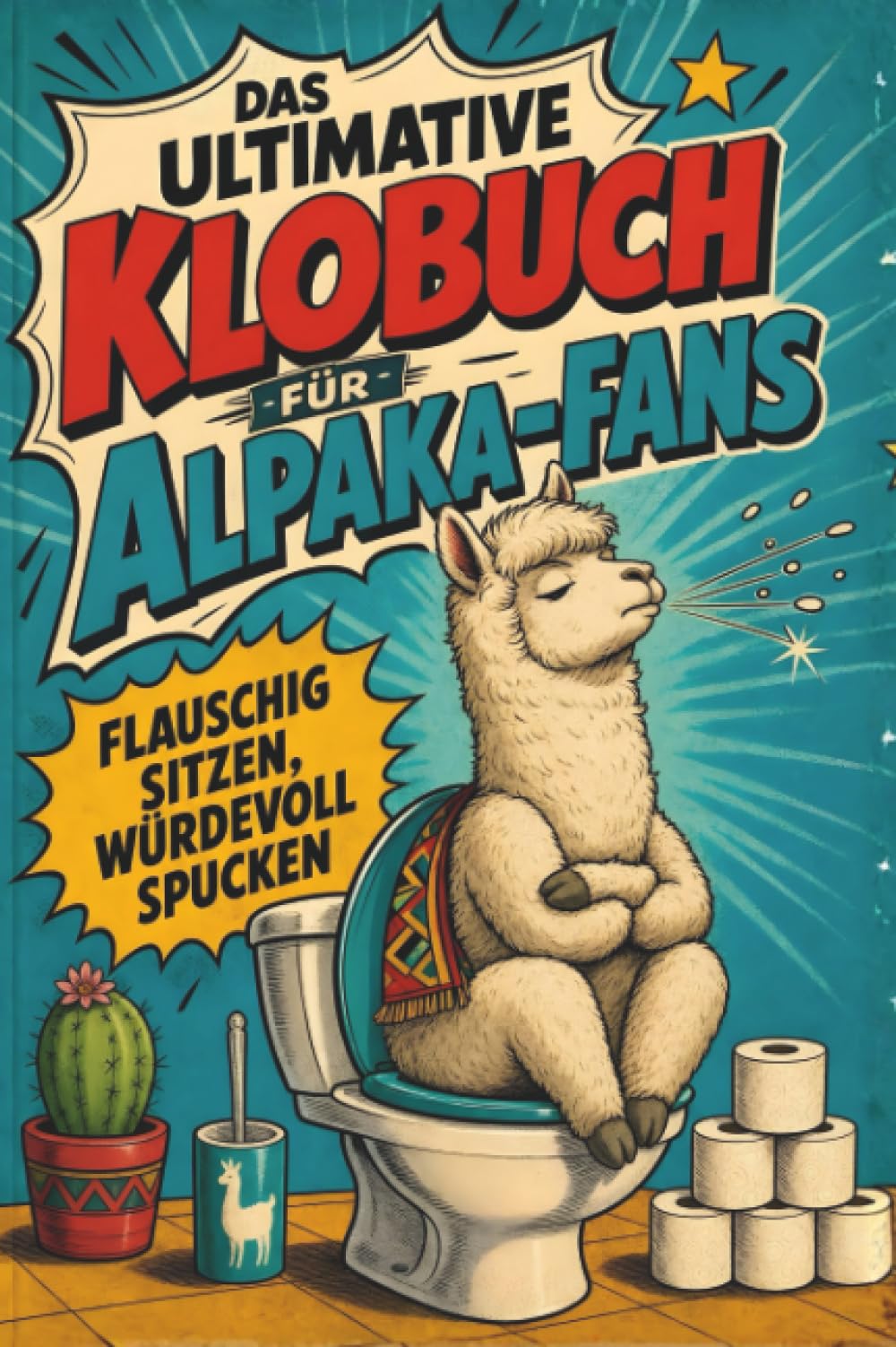 Das ultimative Klobuch für Alpaka-Fans: Flauschig sitzen, würdevoll spucken. Lustiges Geschenk für Fans von Alpakas, Lama und flauschigen Tieren