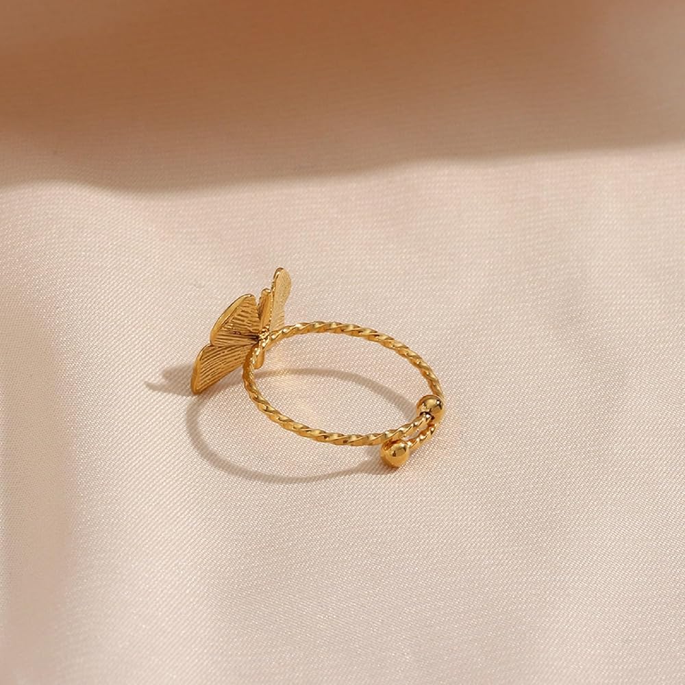 『TAKA ORIGINAL』Butterfly Orbit Ring Butterfly Orbit Ring blue – TAKA ORIGINAL LIMITED