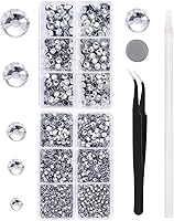 Vista 8 de MEIBITE 6796 unidades de diamantes termoadhesivos AB rosados, piedras de cristal de vidrio para tela, ropa, camisas, parte trasera plana brillante