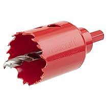 wolfcraft Sega a tazza bimetallica ⌀ 40 mm I 5469000 I Per materiali da costruzione a secco, legno, plastica e metalli, profondità di taglio 40 mm