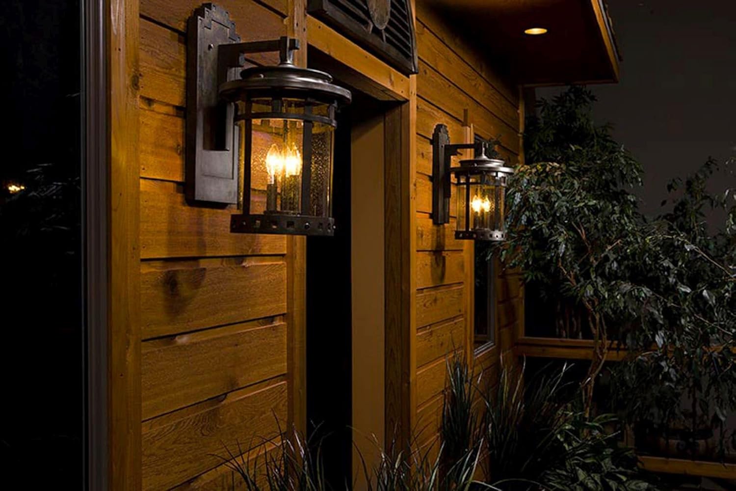 Maxim Lighting Maxim 1-Light Outdoor Wall Light | Sien Finish | Craftsman Outdoor Light Fixture | Ideal for Porches, Patios & Garages | Dimmable Wet Rated | Home Decor Light Fixture | 40033CDSE