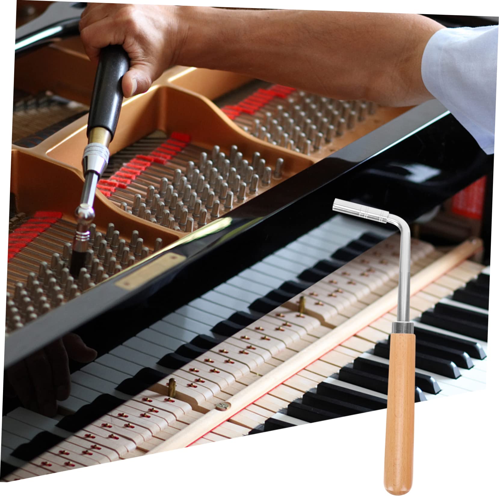 FUNOMOCYA Piano Tuning Spanner Tool Professional Wrench for Accurate Piano Tuning Durable Tuning Supply for Musicians and Piano Technicians
