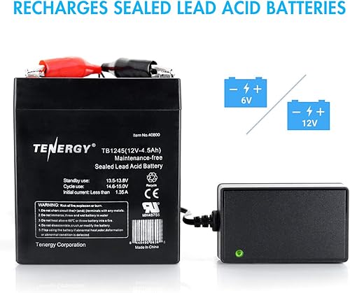 Miniatura 2 de Tenergy Cargador inteligente de pared TN600 para baterías de plomo ácido selladas de 6 V y 12 V
