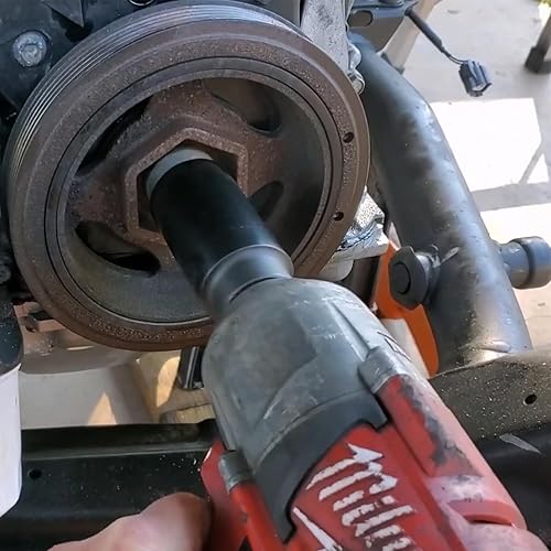 Miniatura 9 de Harmonic Balancer Socket Tool 77080 0.748 in Crank Bolt Socket para Honda, 3 veces potencia de impulso de enchufes de impacto estándar