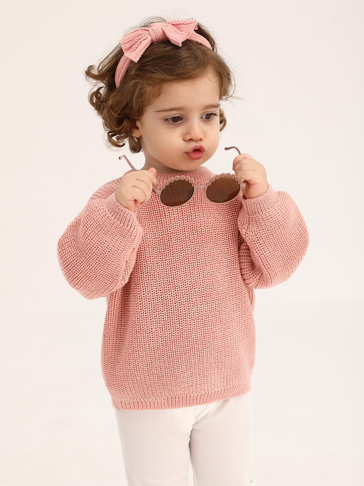 ESHOO Baby Girl Boy Knit Sweater Blouse Toddler Fall Winter Pullover Sweatshirt Warm Crewneck Long Sleeve Tops for Infant Kid