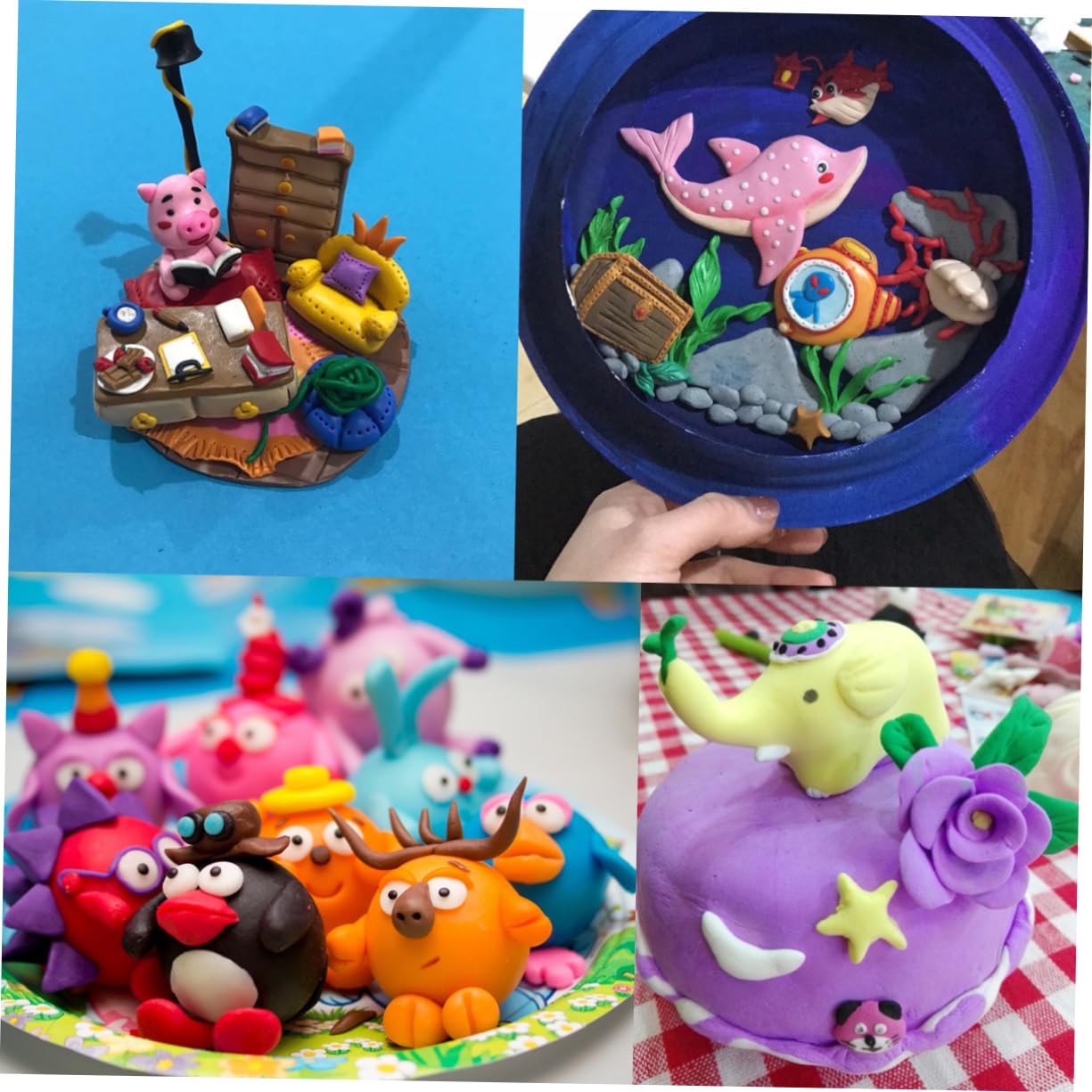 Kit Argilla da Modellare 24 Colori in Pvc per Bambini | 24 Tonalità, Morbida e Non Appiccicosa, Accessori Inclusi per Creare Forme Creative