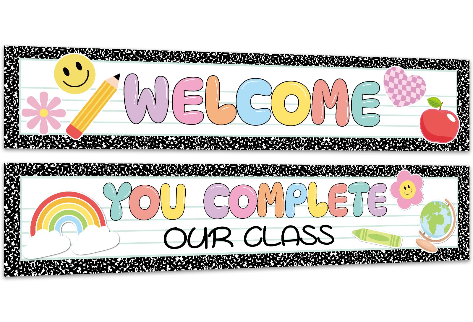 Bannière Welcome Back to School pour réussir l'accueil visuel de vos élèves à la rentrée