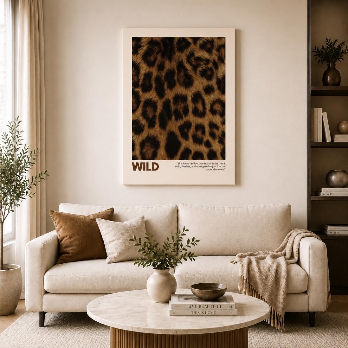 ag.art deco® Premium 3er Leinwandbilder 50x70 100% Baumwolle auf Holzrahmen