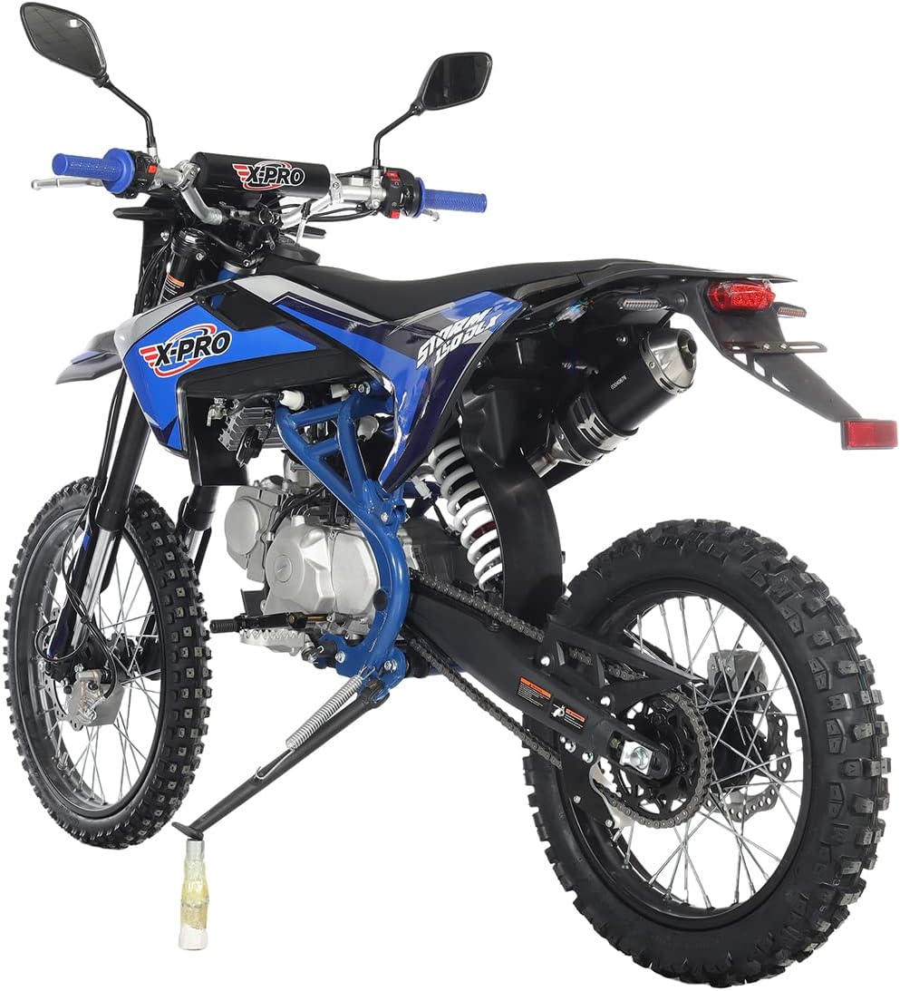 X-PRO 150 Dirt Bike Storm DLX 150 4-Speed Manual Transmission with All Lights, Electric/Kick Start, Big 19"/16" Tires! | Manual Transmission, All Lights, Electric/Kick Start, Tires