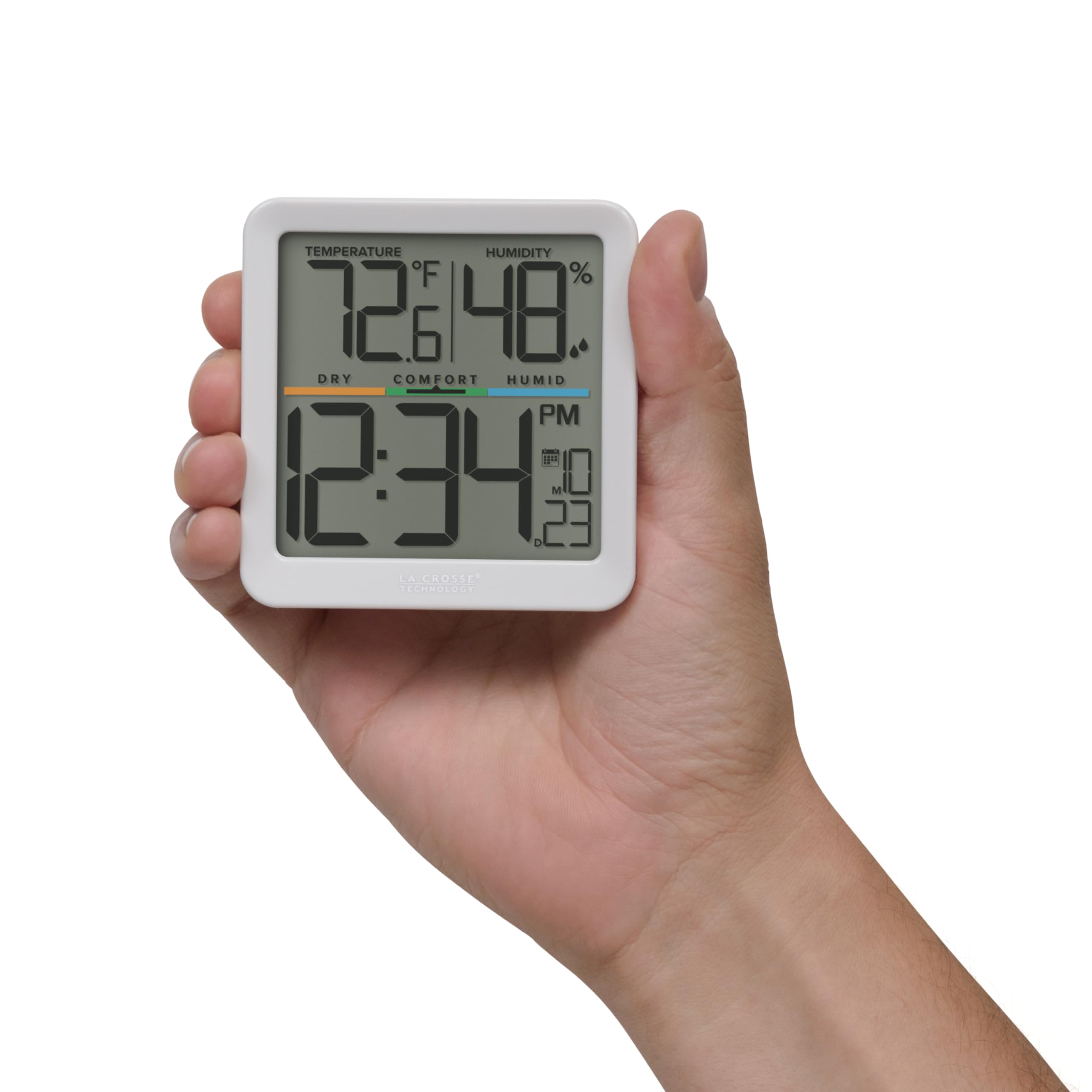 La Crosse Technology Compteur de confort intérieur 302-1408-TBP avec heure et date