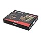 Dynavox LP Stand ST40 - Dark Brown Pine Vinyl Record Storage Box - Holds up to 40 LP's and Singles