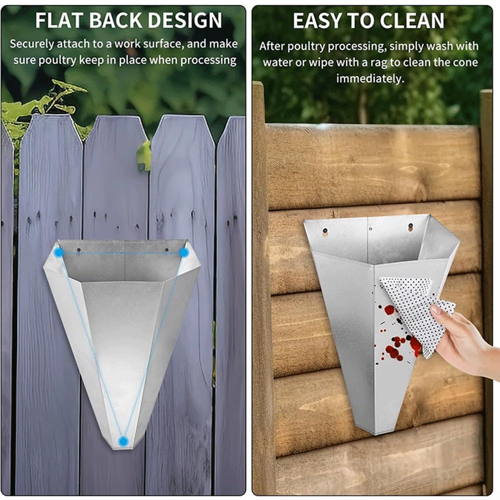 Cône de retenue de volaille en métal de grande taille pour poulet, pour les grandes couches, grille-pain, dindes jusqu'à 6,4 kg