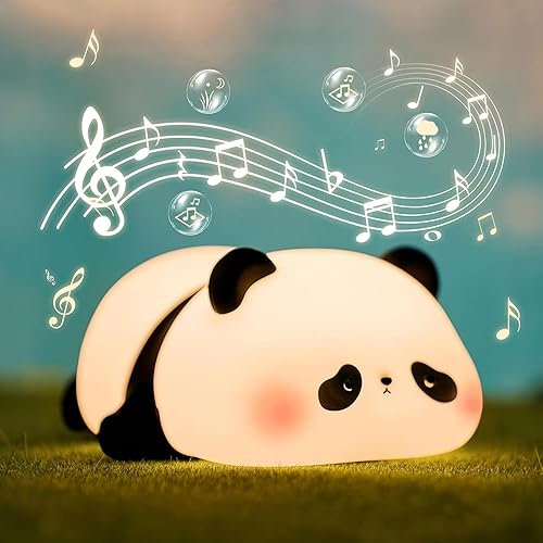 Miniatura 9 de Luz nocturna de panda con ruido blanco, máquina de sonido para ayudar al sueño del bebé, entrenador de sueño para niños pequeños, 4 sonidos