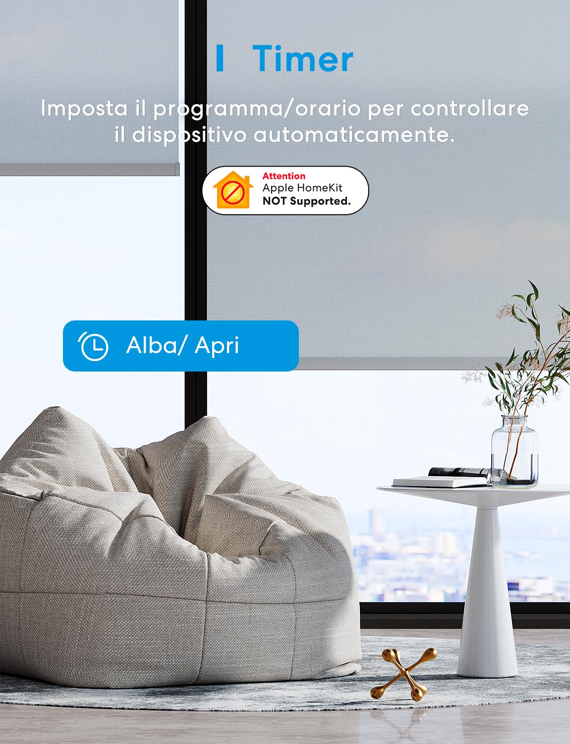 meross 2 Pcs Interruttore per tapparelle con Controllo percentuale (è necessario un filo neutro), Timer Switch per Persiane e Tende compatibile con Alexa, Google Home e SmartThings, Telecomando
