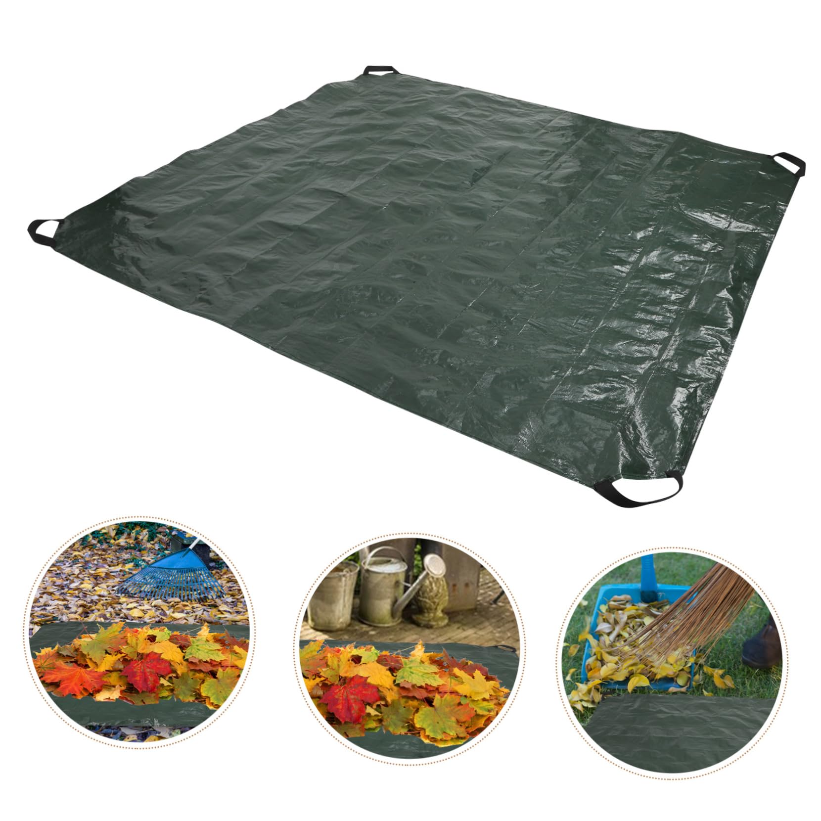 Paquet Feuilles Mortes Paquet Feuilles Mortes Robuste Pliable avec Poignées en Pe Vert pour Jardin et Collecte de Déchets de Jardin en Extérieur
