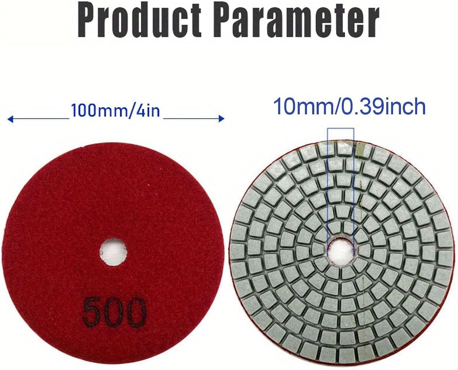 16x Diamentowe Pady Polerskie 50-10000 Grit Tarcza Polerska do Granitu Kamienia Tarcze Szlifierskie do Wiertarki