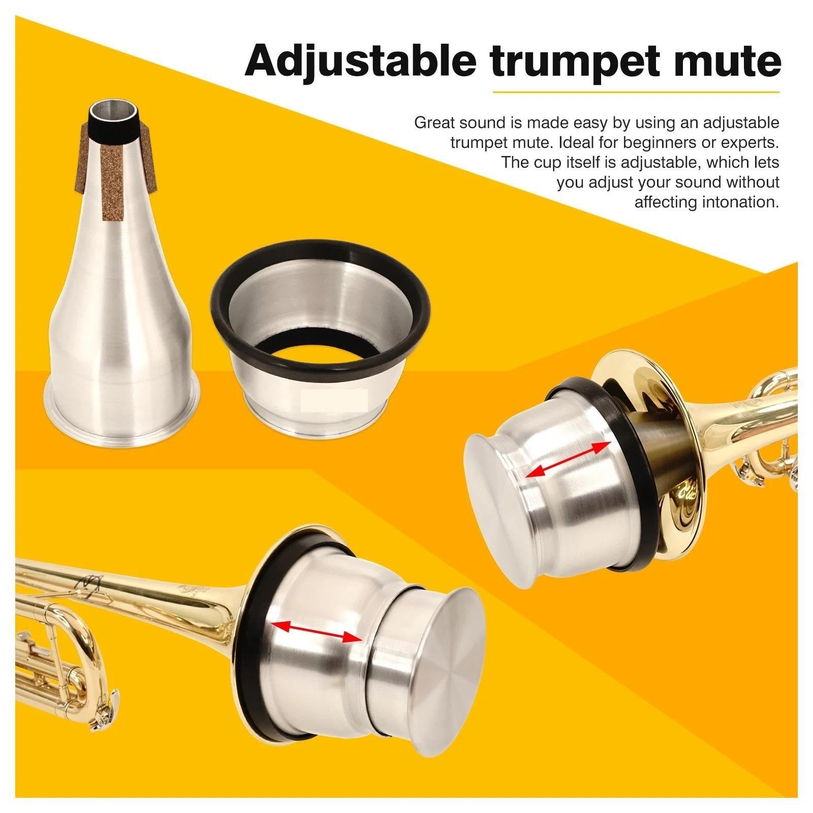 Sordina De Copa for Trompeta Con Ajustable