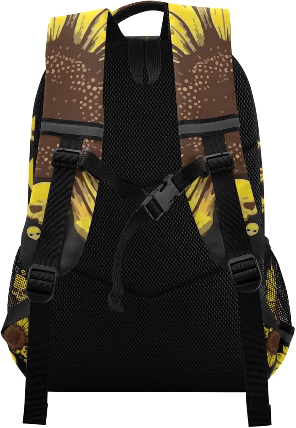 panksolu Skull & Sunflowers Backpacks Lightweight Laptop Backpack School Book Bag Travel Hiking Daypack for Women Men Teens Kids One Size - Image 2