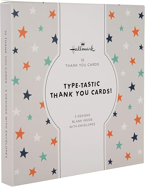 Hallmark Thank You Cards - Multipack of 10 in 5 Contemporary Designs