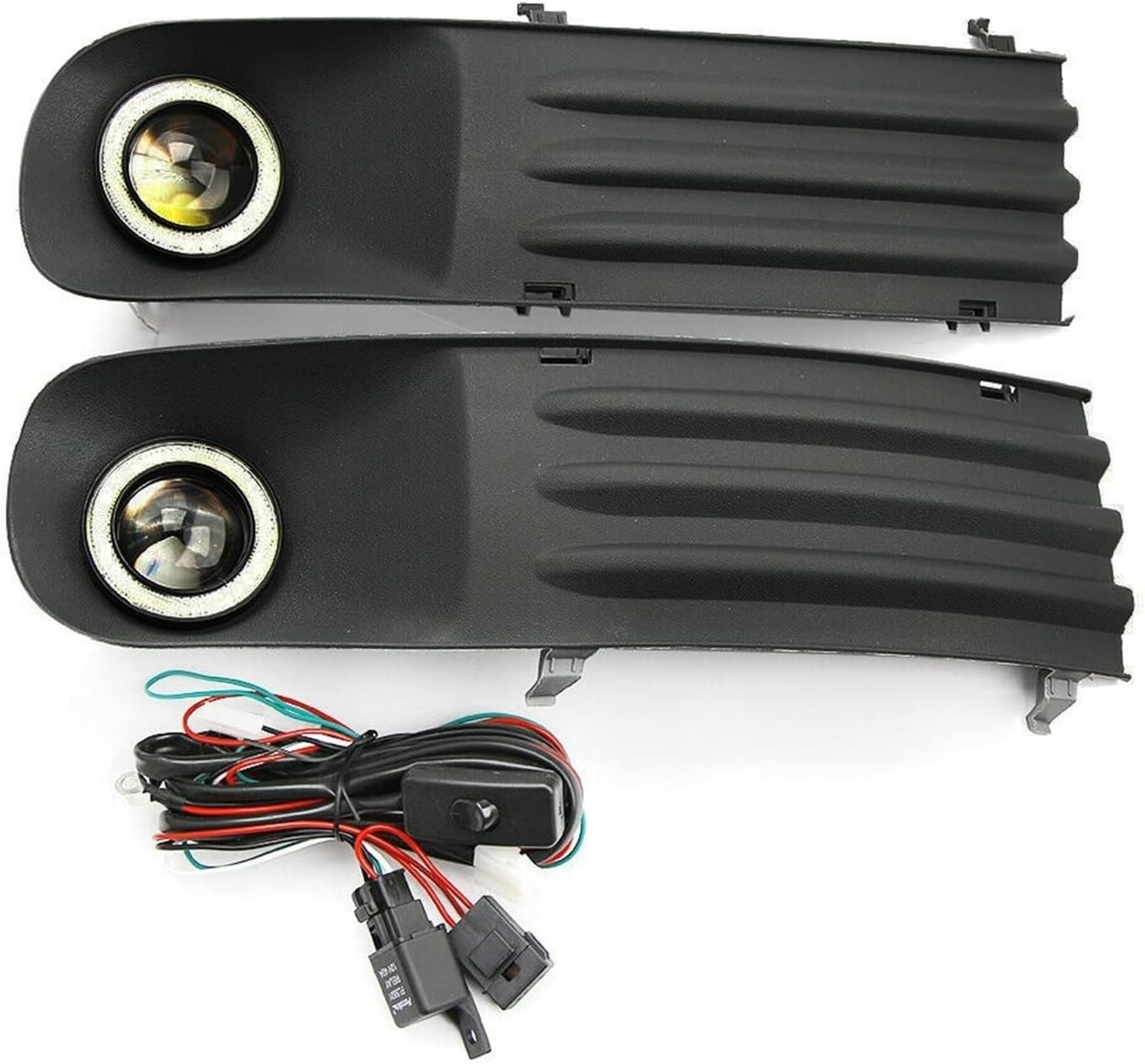 Bro lang Car Fog Lights Lamps Angel Eye Grilles Harness Compatible With