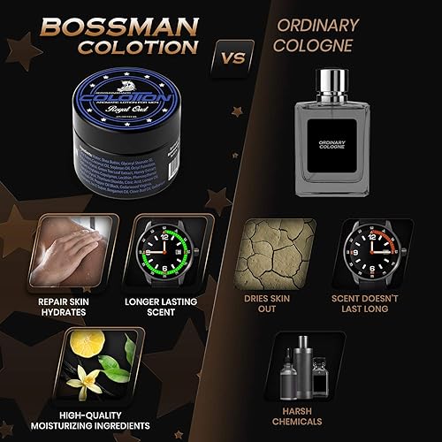 Miniatura 2 de Bossman Colotion - Loción y colonia para hombre 2 en 1 - Loción corporal perfumada hidratante e hidratante - Crema suavizante de barba para hombres