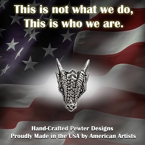 Miniatura 4 de Dragon Head Pin, Mythical, G047, Fire, Celtic, Gothic, Nordic, Norse, Shield, Badge, Pins, Lapel, Brooch, Hat, Backpack, 100+ Gothic Designs