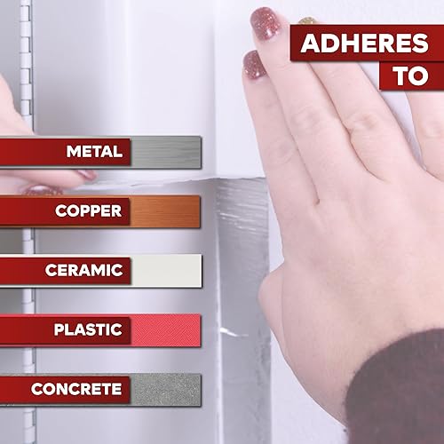 Miniatura 5 de XFasten cinta de papel aluminio, 3.6 mil, 2 pulgadas x 55 yardas, cinta HVAC