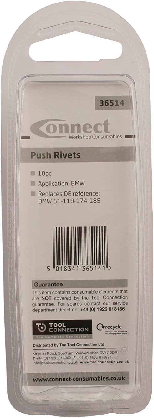 Connect - 36514 Push Rivet for BMW Pk 10
