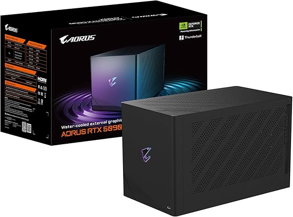 GIGABYTE AORUS RTX 5090 AI Box Graphics Card, WATERFORCE All-in-one Cooling System, Thunderbolt 5, USB-4, GV-N5090IXEB-32GD Video Card