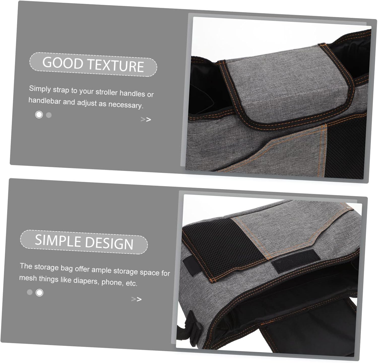 YARNOW Diaper Bag Stroller Organizer Pouch Travel Household Storage Bag Multifunctional for Shopping Travel