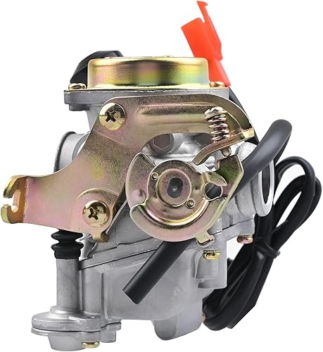 Miniatura 6 de Carburador de 50 cc para scooter de 49 cc 50 cc GY6 de 4 tiempos, Taotao Go Kart, ciclomotor, motores PD18J, carburador 139QMB con colector de