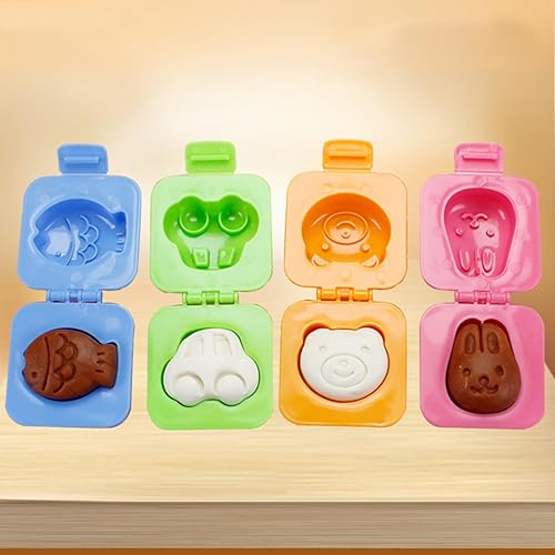 Miniatura 4 de Juego de 6 bolas de arroz para bebé, diseño de huevos de dibujos animados, molde lindo, molde de cocina, herramientas de bricolaje, accesorios de