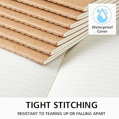 Miniatura 4 de feela Paquete de 90 cuadernos de papel kraft a granel, diarios de viaje rayados, cuadernos para hombres, mujeres, niñas, estudiantes, hacer planes,