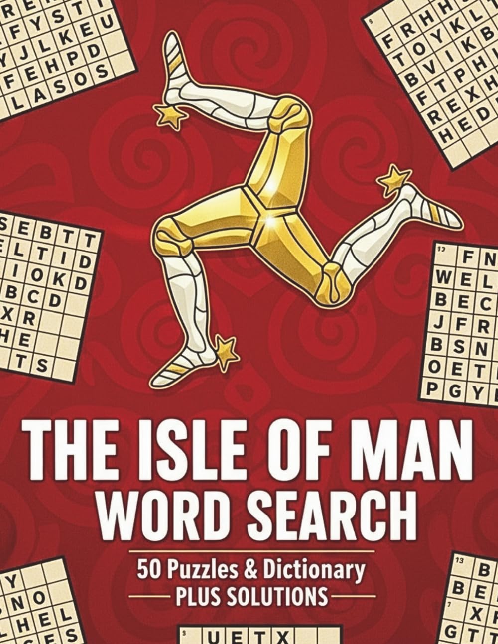 Isle Of Man Word Search & Dictionary: 50 Puzzles Plus Solutions