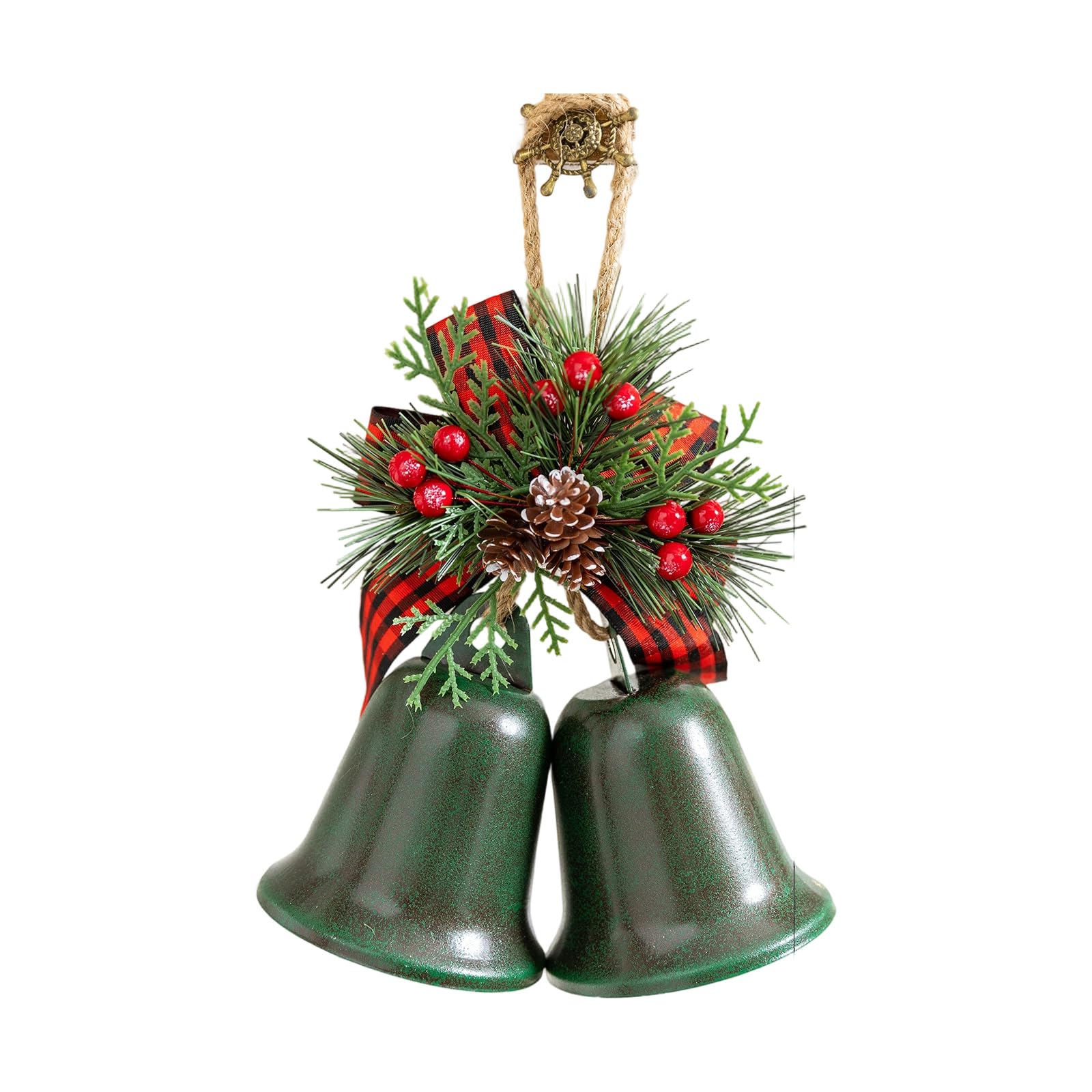 Nucelit Holiday Hanging Toll Garnishes 9 in Tall with Permanent Metal Finish for Extended Celebration Heart Symbol Christmas Carillons