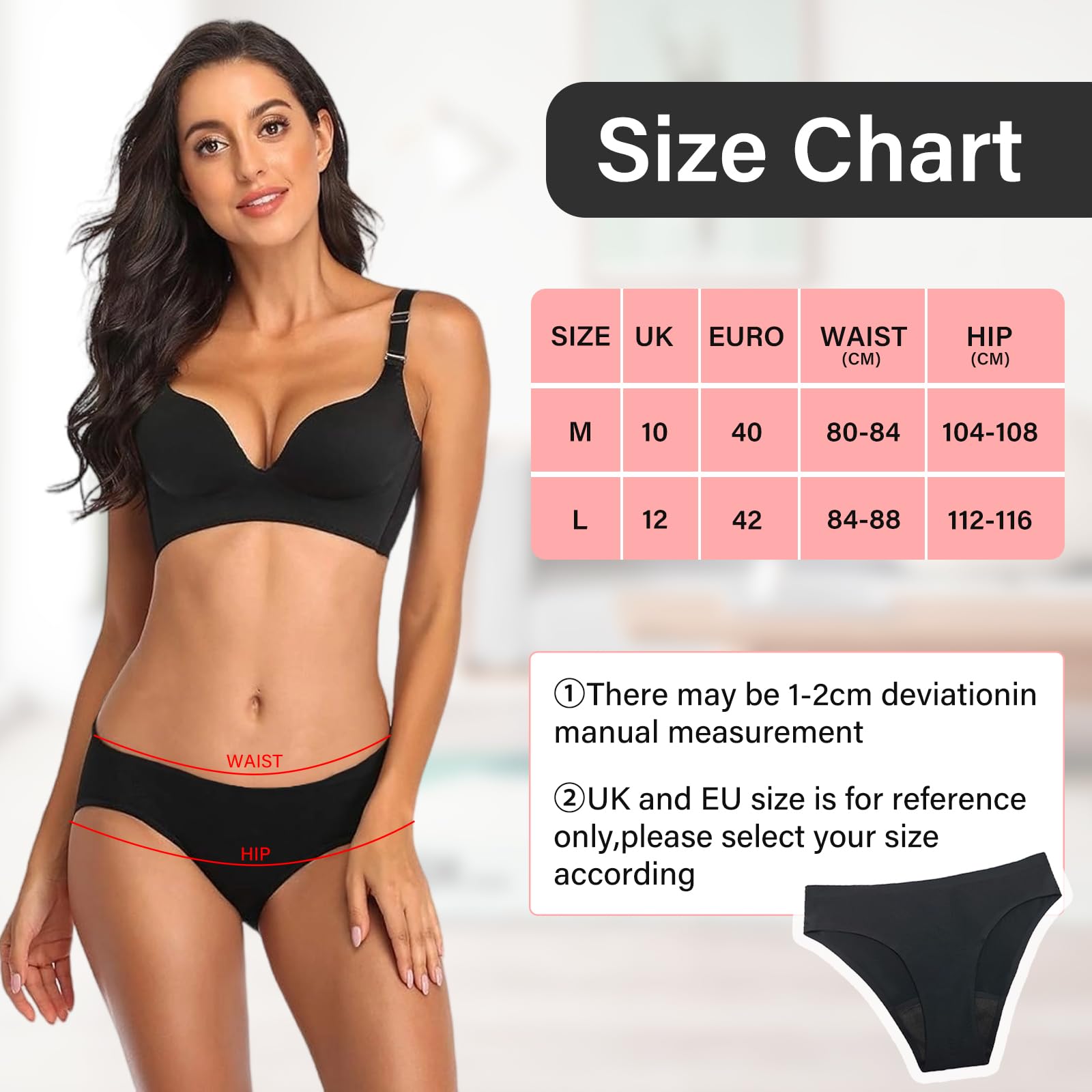 TOGETDREAM Bielizna okresowa, bielizna okresowa, majtki bikini, damskie menstruacja, szczelne szorty kąpielowe, miękka bielizna dla dziewcząt i kobiet